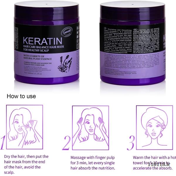 ماسک مو کراتین - ضد آفتاب ضد لک MQ - آرایشی، پزشکی - شوینده و بهداشتی - Creatine-hair-mask